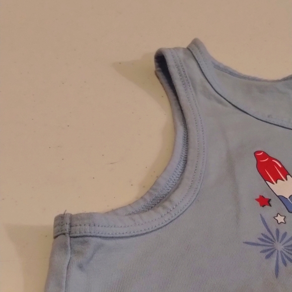 Celebrate Patriotic Sweet Land Of Freedom sleeveless Tank Top Cute Girl S (6-6X) - Picture 6 of 8